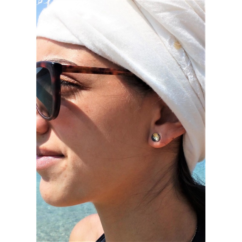 Glossy puddle earrings