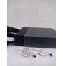 Round lace earrings