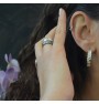 Lace hoop earrings