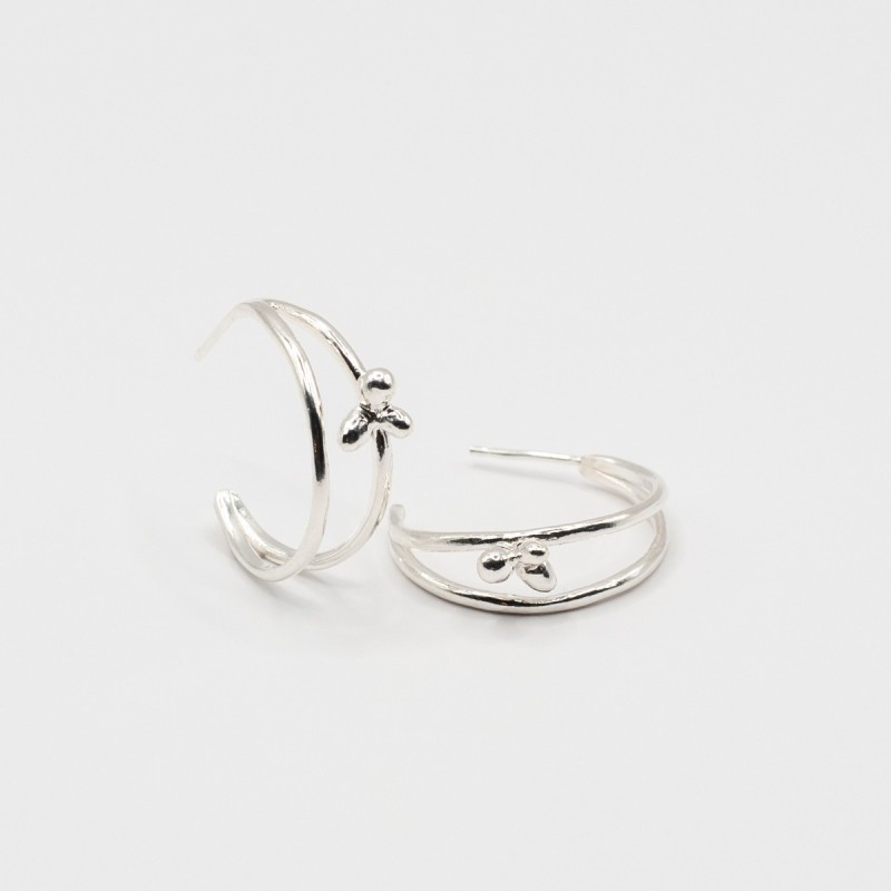 Iris double circle earrings