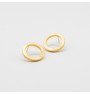Engraved ring earrings