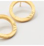 Engraved ring earrings
