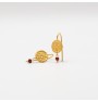 Round lace earrings