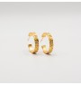 Lace hoop earrings