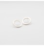 Engraved ring earrings