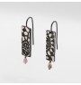 Lace earrings with oxidation