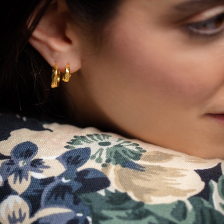 Unusual hoop earrings