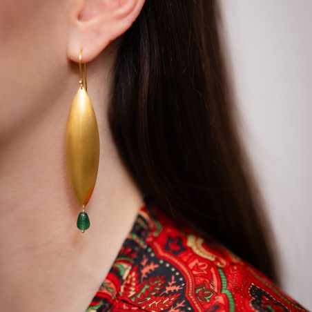 Big leaf earrings