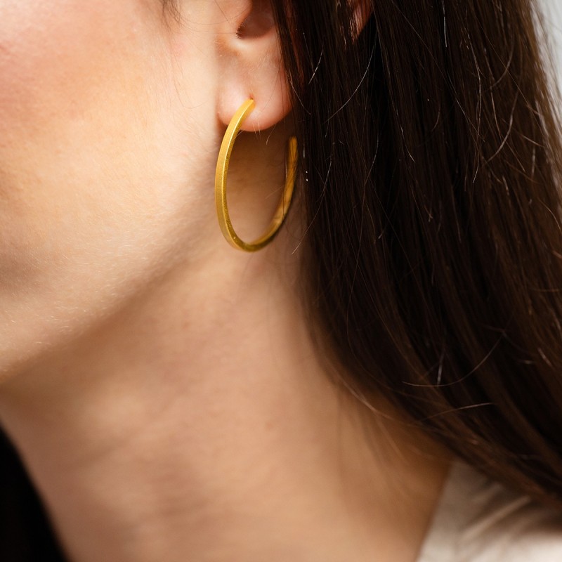 Square hoops earrings Large