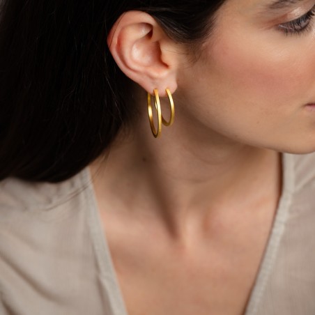 Square hoops earrings Medium