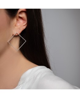 Large rhombus earrings