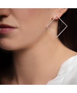 Large rhombus earrings