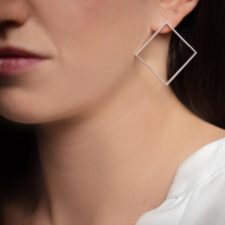 Large rhombus earrings