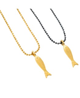 Fish long necklace